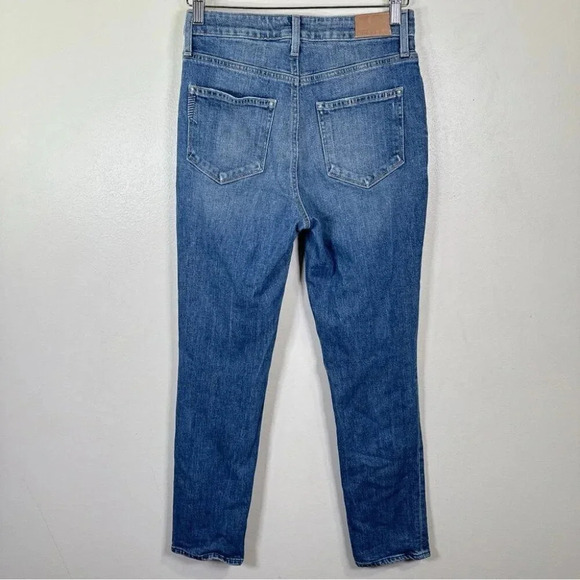 Paige Womens Size 27 Sarah Slim Destructed Ribbed Jeans - Picture 15 of 16